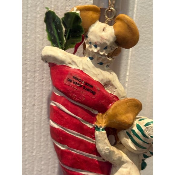 Kurt Adler Hole in the Wall Gang Mouse Couple "1st Christmas Together" Ornament - Picture 5 of 6